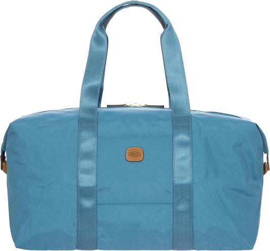 Bric's X-Bag/X-Travel 2.0 Folding Duffel Bag - 18" Carry On and Overnight Travel Bag - Sky