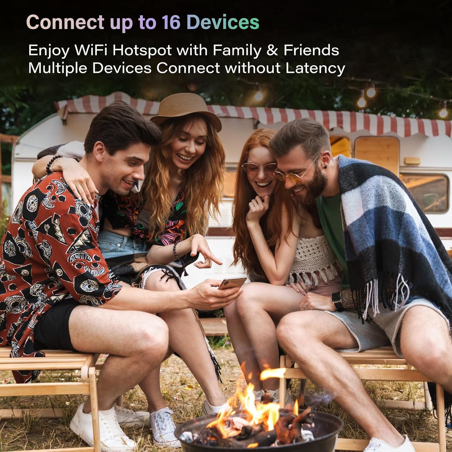 GlocalMe Numen Air 5G Hotspot with 50GB US/CA/MX Data 90Days, Portable WiFi Hotspot for Travel, Ultra High Speed Mobile Hotspot Device with Touch Screen, No SIM Card Required, 16 Connected Devices