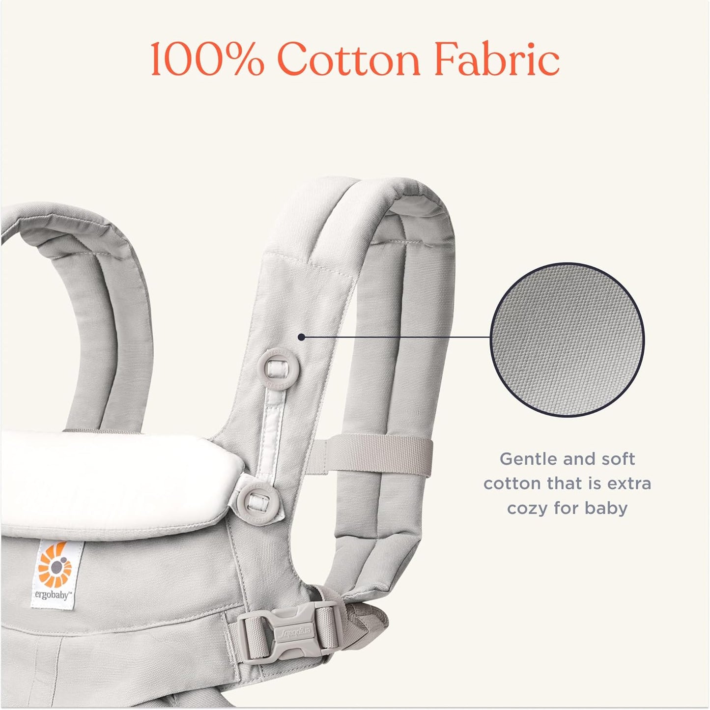 Ergobaby Omni Classic Baby Carrier Newborn to Toddler - Breathable Baby Carriers for Summer - All-Position Carrier with Lumbar Support (7-45 Pounds), Cotton, Pure Black