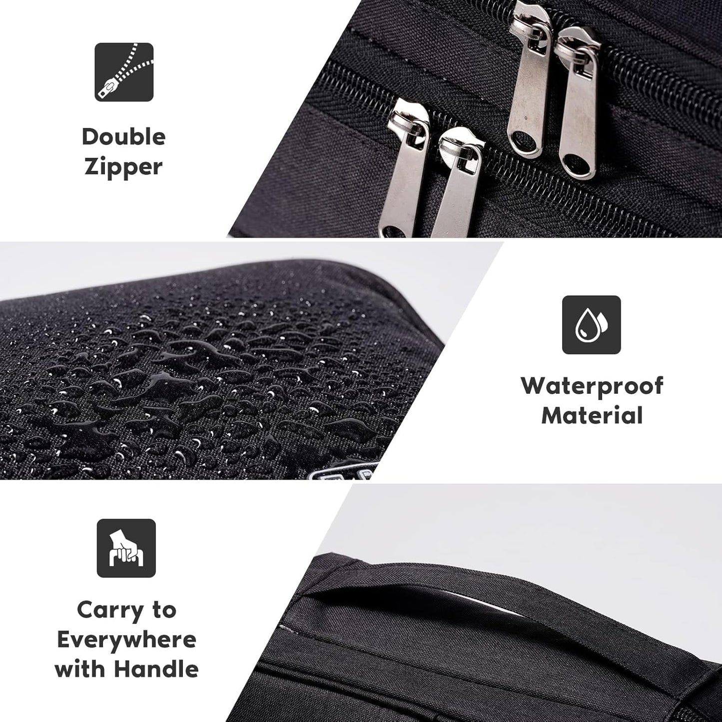 Electronics Organizer, OrgaWise Electronic Accessories Bag Travel Cable Organizer Three-Layer for iPad Mini, Kindle, Hard Drives, Cables, Chargers
