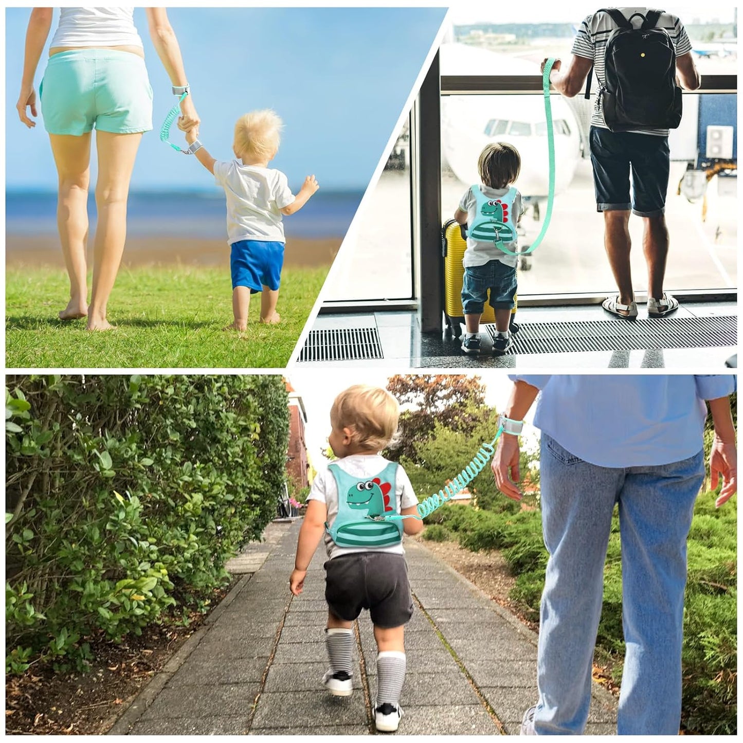 Toddler Leash for Kids-Baby Child Harness with Anti Lost Wrist Link for Boys/Girls