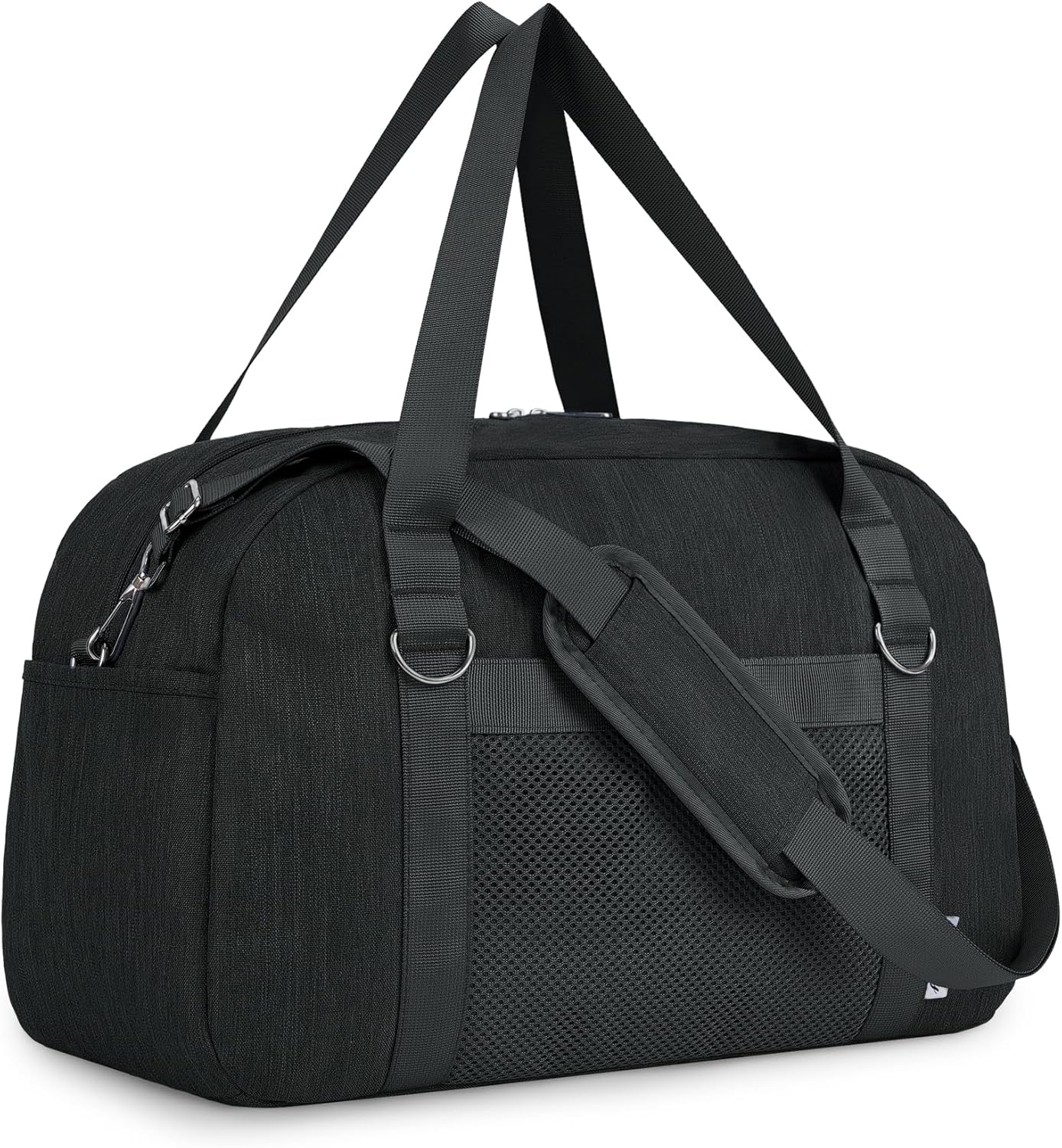 Narwey For Spirit Airlines Personal Item Bag 18x14x8, Small Duffle Bag for Travel, Duffel Bag for Traveling, Carry on Bag for Airplanes Underseat Overnight for Women and Men (Black)