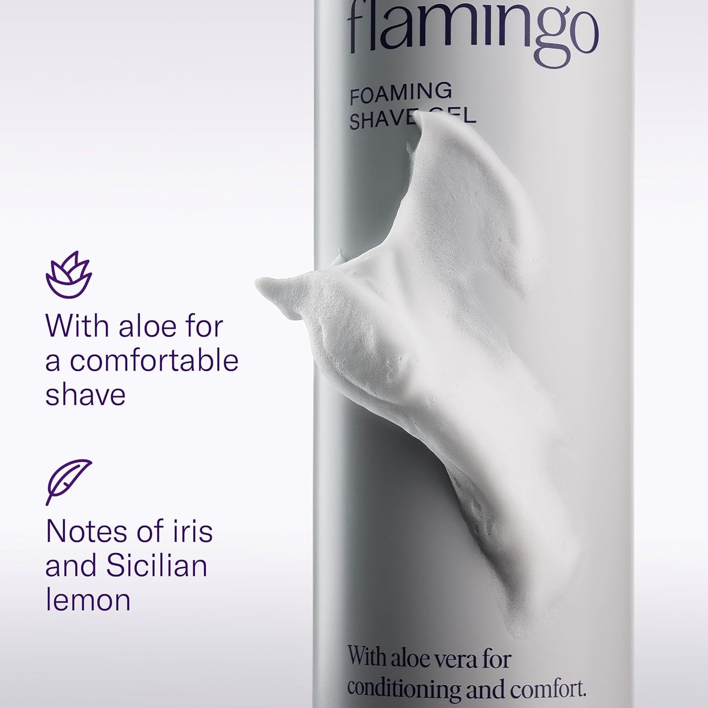 Flamingo Shaving Razor Set for Women - Razor Handle, 2 Razor Blade Refills, Foaming Shave Gel, and Shower Holder - Rose