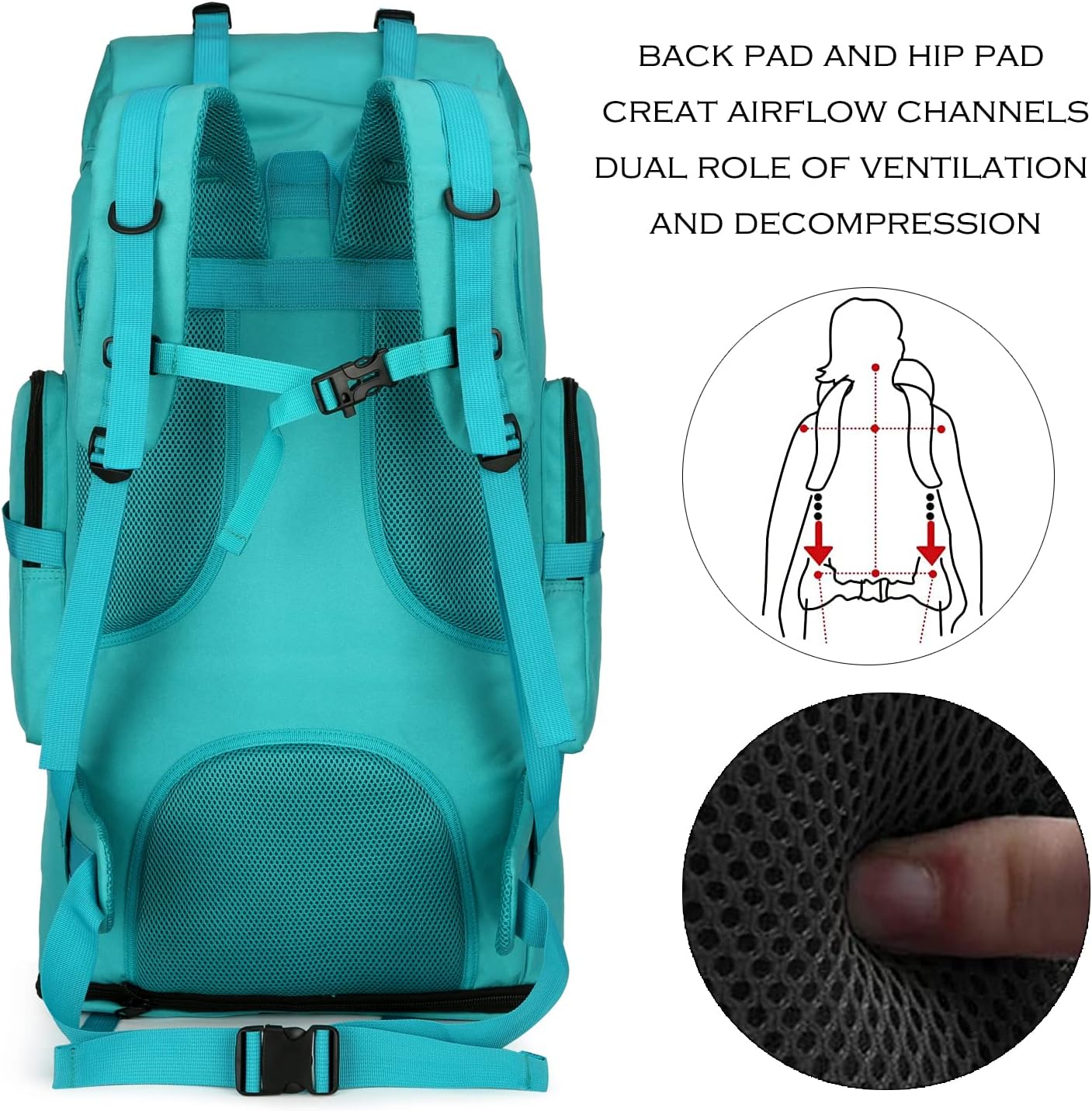 Hiking Backpack for Men 70L/100L Camping Backpack Military Rucksack Molle 3 Days Assault Pack for Climbing