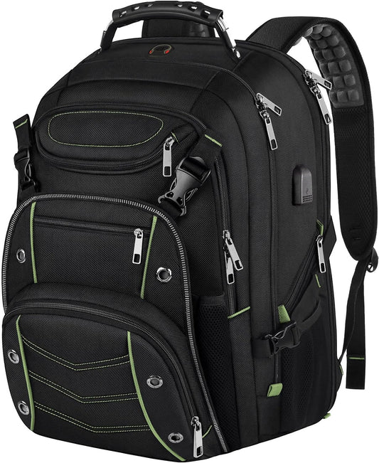 VECKUSON 18.4 Inch Laptop Backpack for Men and Women, 55L Extra Large Gaming Laptops Backpack with USB Charger Port, TSA Friendly Flight Approved and RFID Anti-Theft Pocket