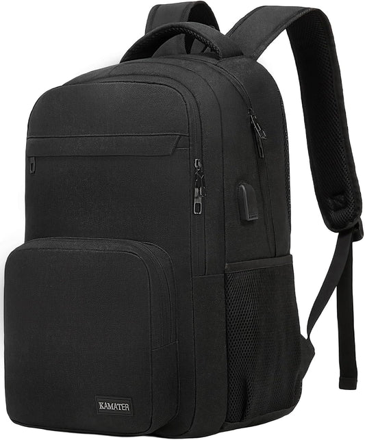 School Backpack for Teen Boys & College Students - 15.6 Inch Large Capacity Laptop Bookbag with Sturdy Water Resistant Anti-Theft | Multiple Compartments Backpack, Black