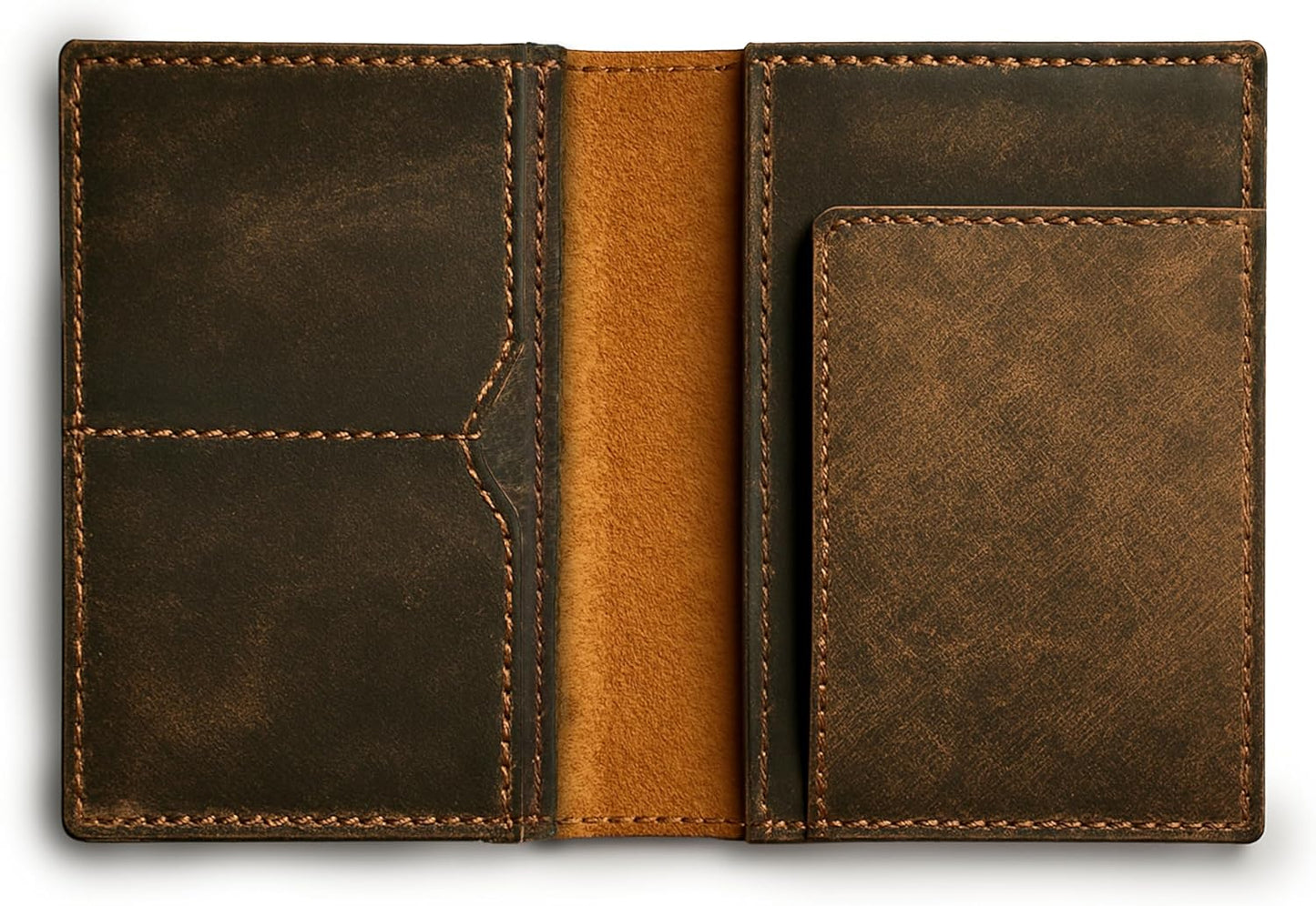 LEATHER VILLAGE Leather Passport Holder Cover – Travel Wallet with Card Slots, Vintage Passport Case for Men & Women – Cute Organizer for Travel Accessories & Documents - Distressed Brown