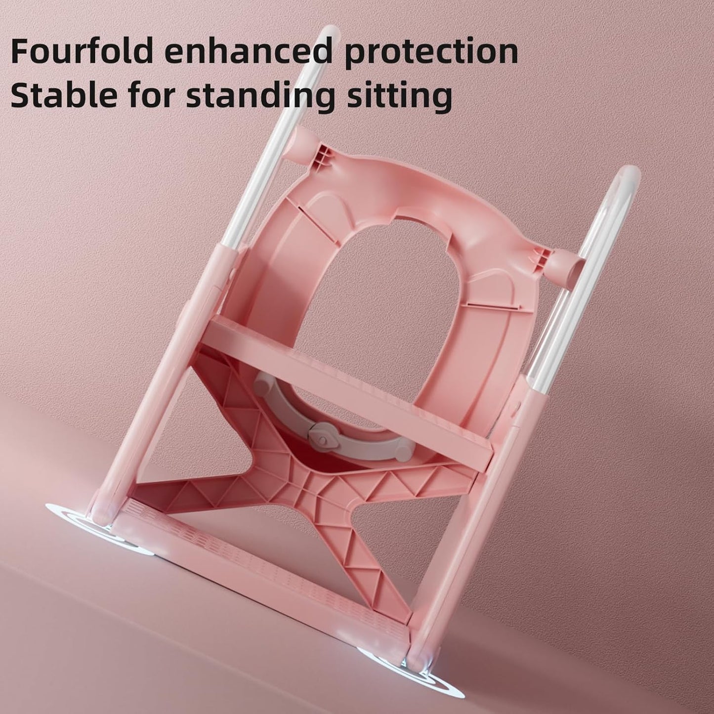 Toddler Potty Training Toilet Seat Featuring Soft Padded Attachment- for Toddlers 1-3 Kids Boys Child Baby Girls PottyTrain Chair Adapter and Essential Sink/Kitchen Helper (Removable Cushion)