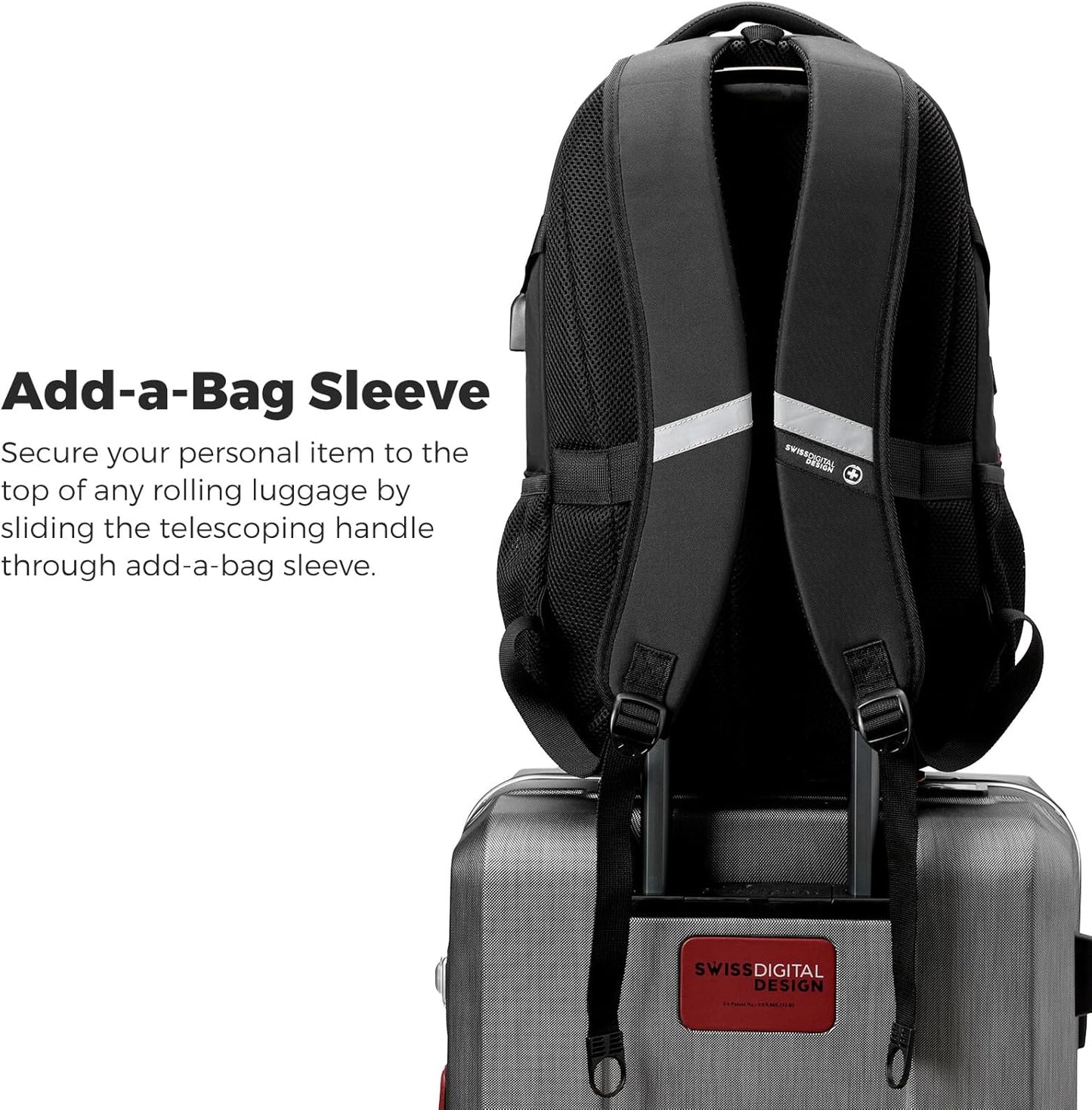 Swissdigital Design Laptop Backpack with USB Charging Port, TSA Travel Backpack Fits 15.6 inches Computer, 31L College School Backpack for Men, Olive/Black | SD803-26