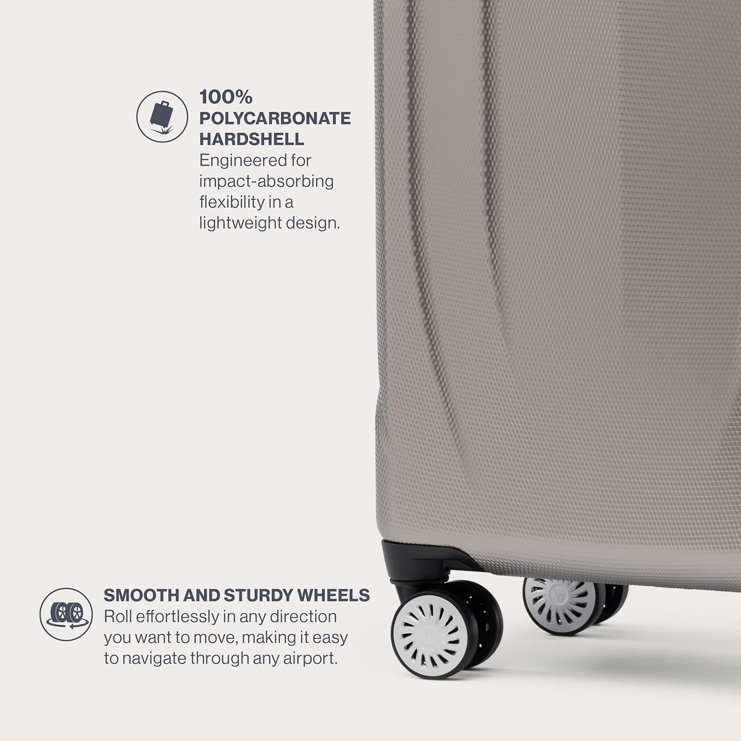 Travelpro Pathways 3 Hardside Expandable Luggage, 8 Spinner Wheels, Lightweight Hard Shell Suitcase 3 Piece Set (21/25/28), Champagne