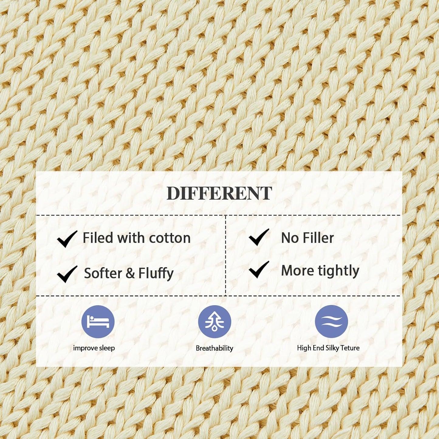 L'AGRATY Knitted Weighted Blanket - 48"x72" 12lbs Cooling Chunky Knit Heavy Blanket for Adults Braided Crochet Throw Thick Cable Yarn Knit Decorative No Beads Evenly Weighted Machine Washable