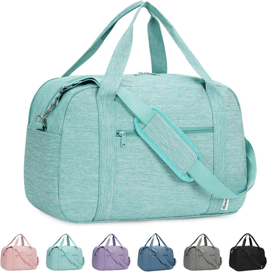 Narwey 18" Carry on Bag with Laptop Compartment 14 Inch Travel Duffel Bag for Spirit Airlines Personal Item Bag Overnight Weekender Bag with Wet Pocket for Women and Men (Mint Green)