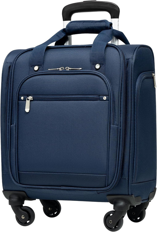 Coolife Underseat Carry On Luggage Softside Lightweight Rolling Travel Bag Spinner Suitcase