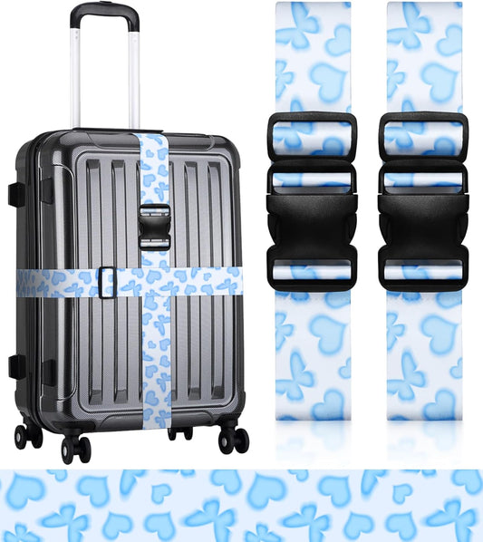 Luggage Straps for Suitcases Travel Belt Luggage Band Heavy Duty Traveling Luggage Identifier Cute Women Girls Unique Accesory,