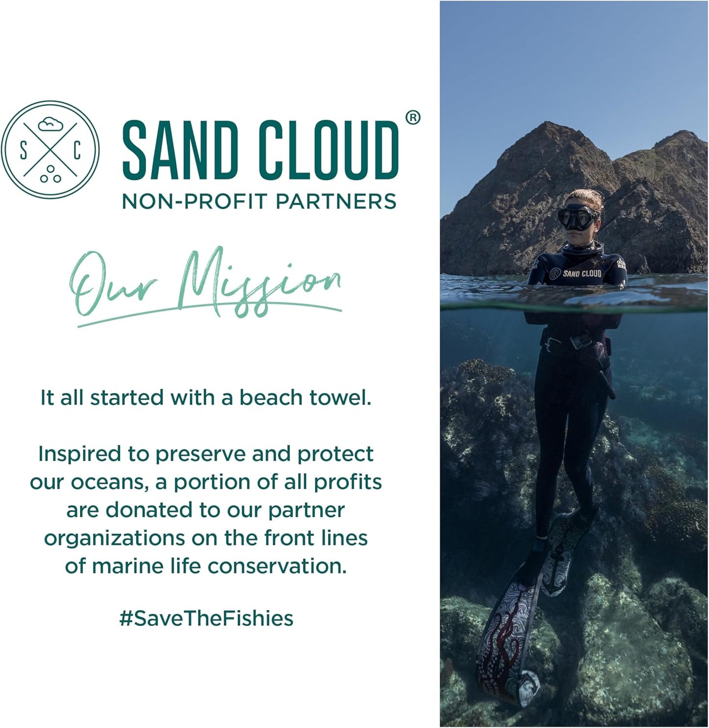 Sand Cloud Turkish Beach Towel - Sand Free - 100% Organic Turkish Cotton Yarn - Quick Dry Towel for Beach, Picnic Blanket or Throw - As Seen on Shark Tank - Tie Dye (Mint Baja)