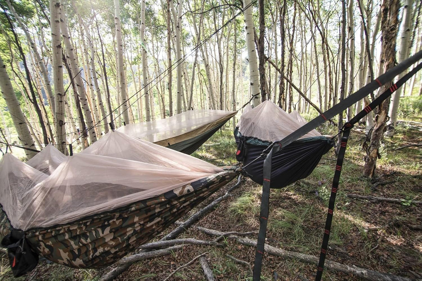 Grand Trunk Skeeter Beeter Pro Mosquito Hammock: Portable Bug Prevention Hammock with Carabiners and Hanging Kit - Perfect for Outdoor Adventures, Backpacking, and Camping Trips, Navy/Forest