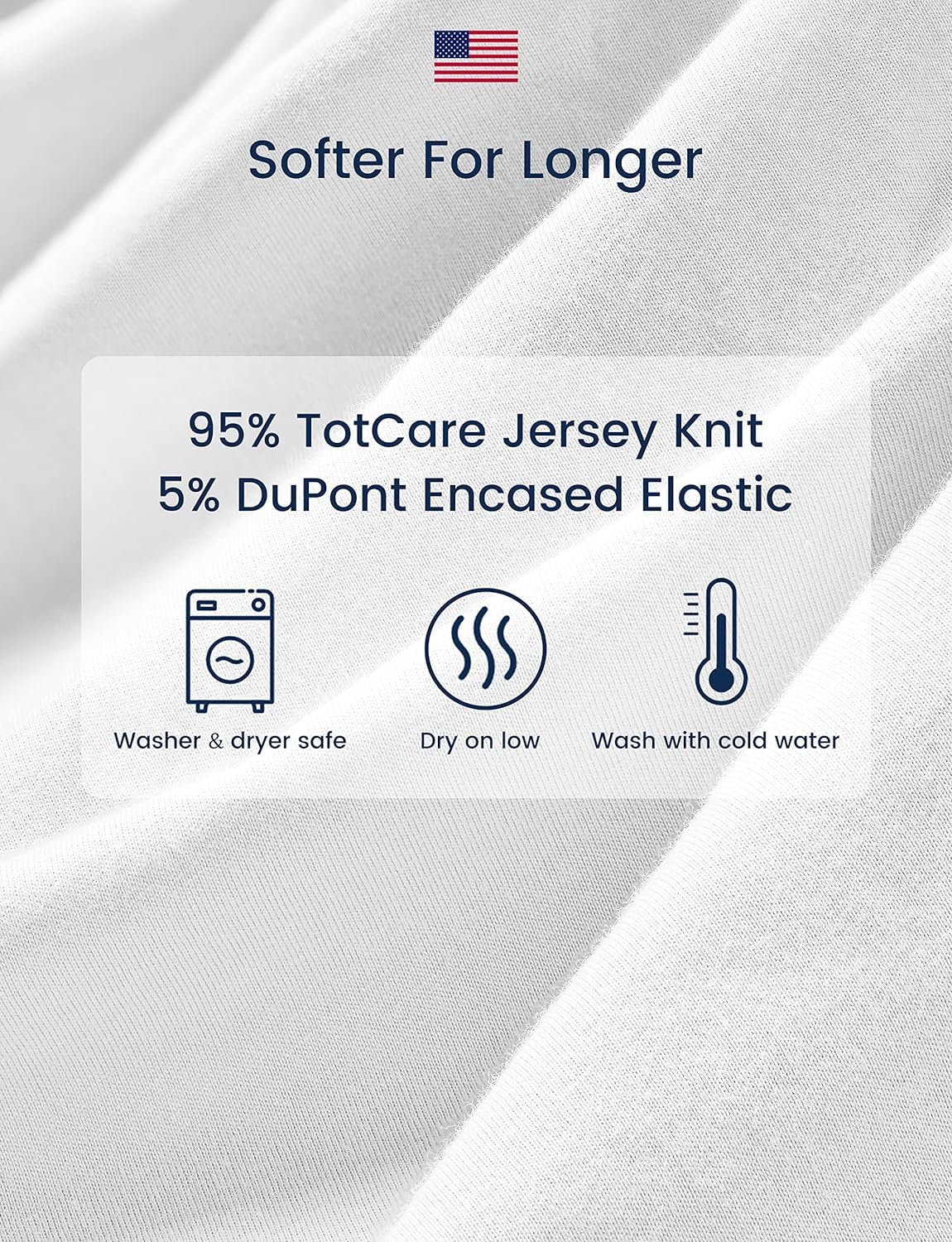 TotAha Premium Stretchy Crib Sheets (2-Pack)-Hypoallergenic, Silky Comfort, Buttery Soft, Calming Effect, All-Season Jersey-Knit Sheets, 9'' Extra Deep Pocket, Moon & Grey Sky