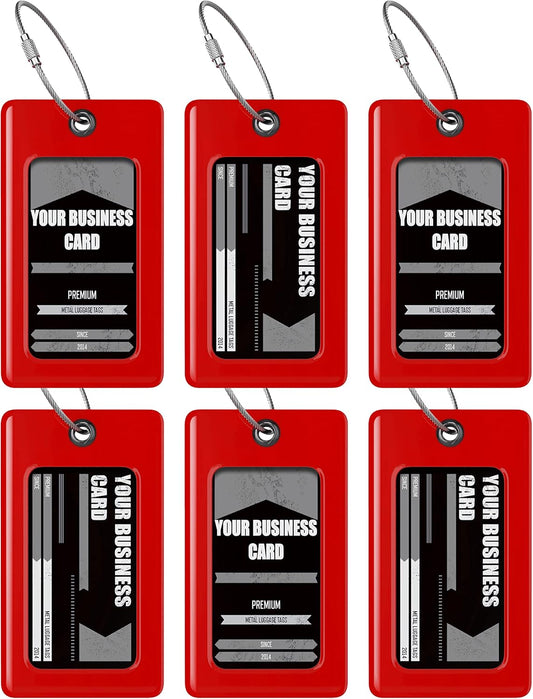 Luggage Tags Business Card Holder by TUFFTAAG - Durable Travel ID Bag Tag, Secure & Flexible, Perfect for Suitcases, Backpacks, and Carry-Ons, Easy Identification