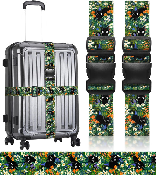 Luggage Straps for Suitcases Travel Belt Luggage Band Heavy Duty Traveling Luggage Identifier Cute Women Girls Unique Accesory,