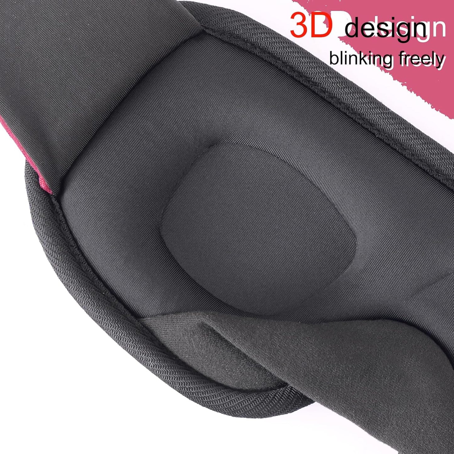 Sleep Mask for Men and Women 3D Contoured Eye Mask Patented Adjustable Light Blocking Night Mask for Sleeping (Red)