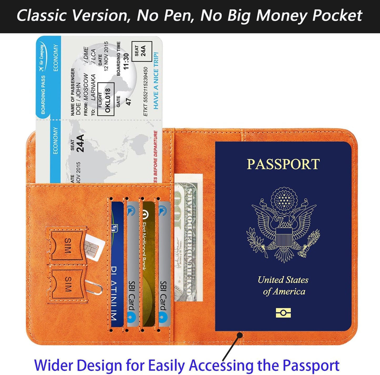 Passport Holder Cover Wallet Travel Essentials RFID Blocking Leather Card Case International Must Haves Travel Accessories for Women Men(101#Earthy Yellow)