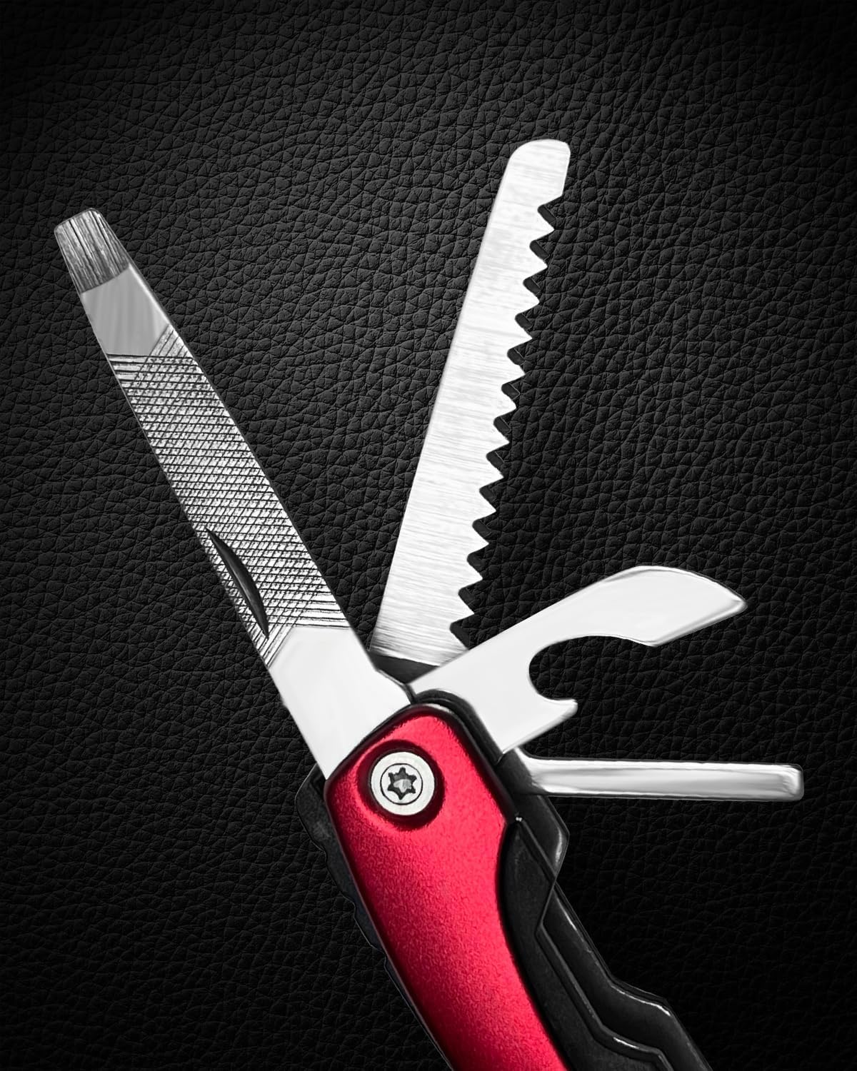 UNOONE 11-in-1 Multitool Pliers - Stainless Steel Pocket Knife with Pliers, Screwdriver & Bottle Opener - Aluminum Handle EDC Knives for Survival, Camping, Hunting, Hiking - Gift for Men Women(Silver)