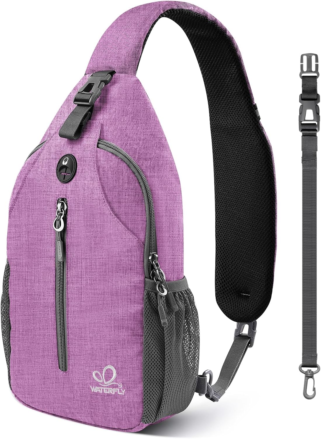 WATERFLY Crossbody Sling Backpack Sling Bag Travel Hiking Chest Bag Daypack