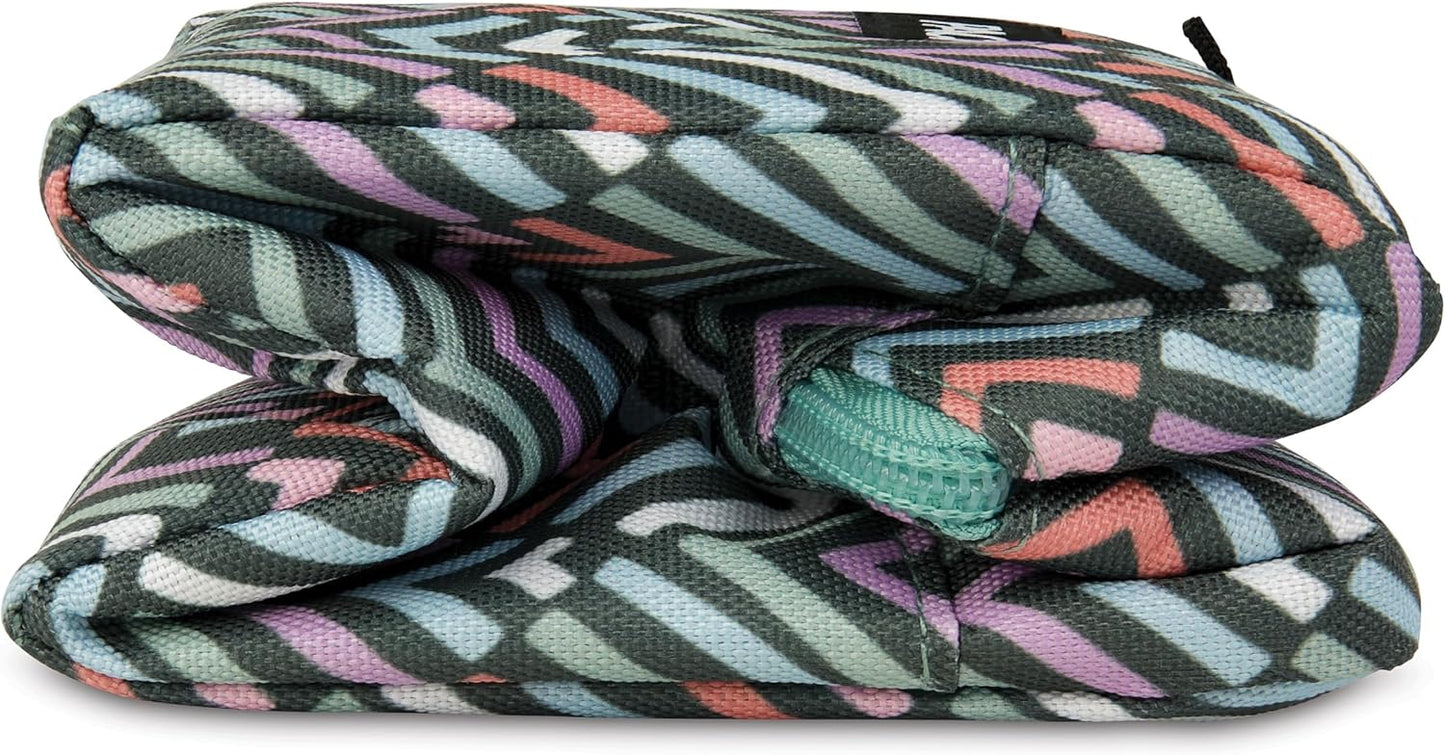 PackIt Freezable Snack Box, Diamond Chevron, Built with ECOFREEZE Technology, Collapsible, Zip Closure with Buckle Handle, Designed For Work Snacks, Fresh Snacks On the Go, Adults, and All Ages