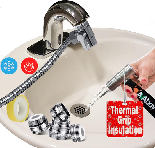 AVAbay® Sink Faucet Handheld Bidet Sprayer for Toilet I Bidet Attachment for Warm & Cold Water I Long 80" Hose Perfect for Feminine Hygiene, Cloth Diaper, Bathroom Toilet Cleaning