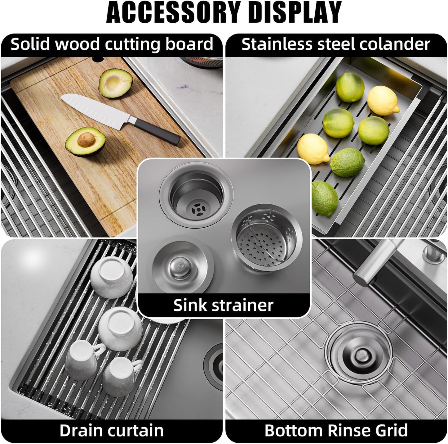 Undermount Kitchen Sink Stainless Steel 32x19 - Undermount Workstation Sink Single Bowl Commercial 16 Gauge Stainless Steel Kitchen Sinks Silver
