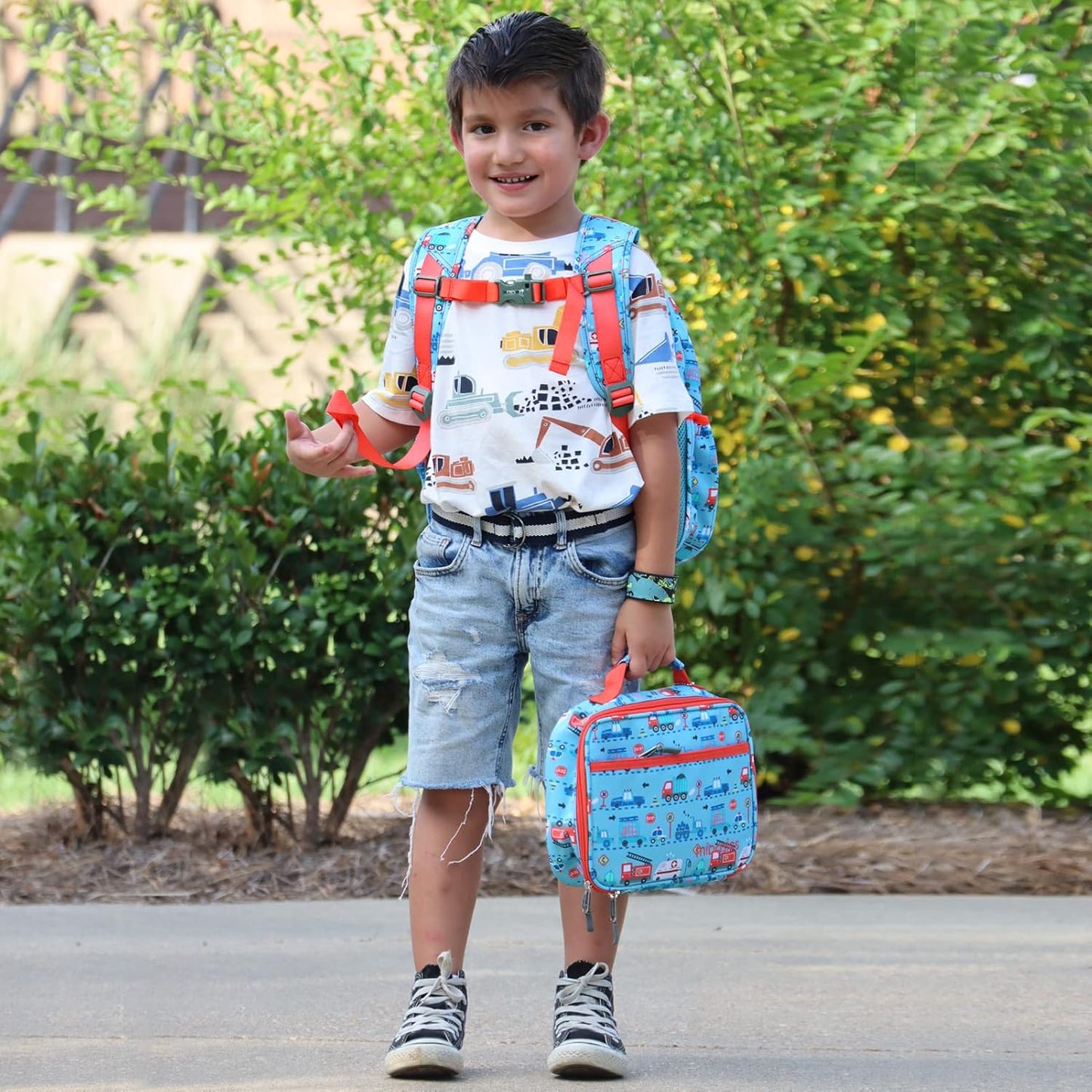 mibasies Boys Backpack 5-8: Lightweight Kids Backpacks Boys - Boy Bookbag for Elementary School - Car