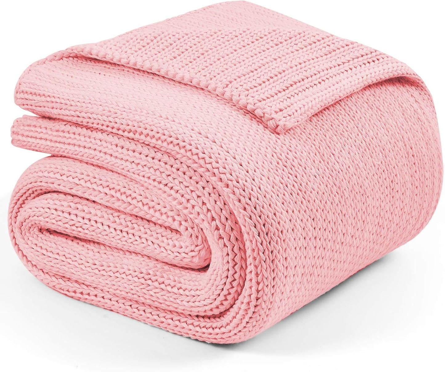 L'AGRATY Knitted Weighted Blanket - 48"x72" 12lbs Cooling Chunky Knit Heavy Blanket for Adults Braided Crochet Throw Thick Cable Yarn Knit Decorative No Beads Evenly Weighted Machine Washable