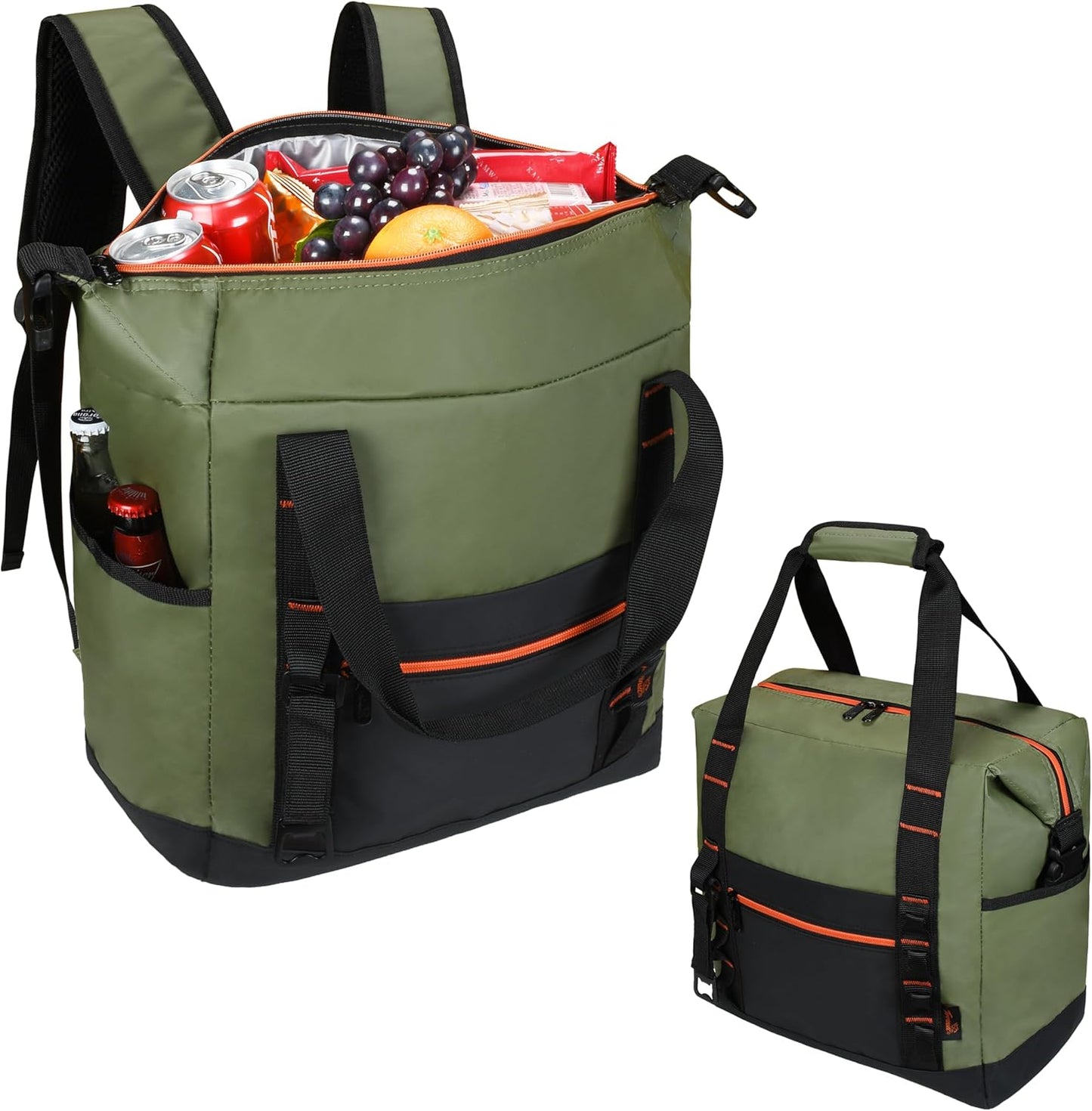 Tirrinia Cooler Backpack Waterproof Insulated for Men & Women,36 Cans Soft Leakproof Cooler Backpack, Portable Cooler for Camping, Beach, Fishing, Picnic, Travel, Outdoor