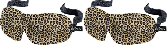 Bucky 40 Blinks No Pressure Printed Eye Mask for Travel & Sleep, Leopard, One Size (Pack of 2)