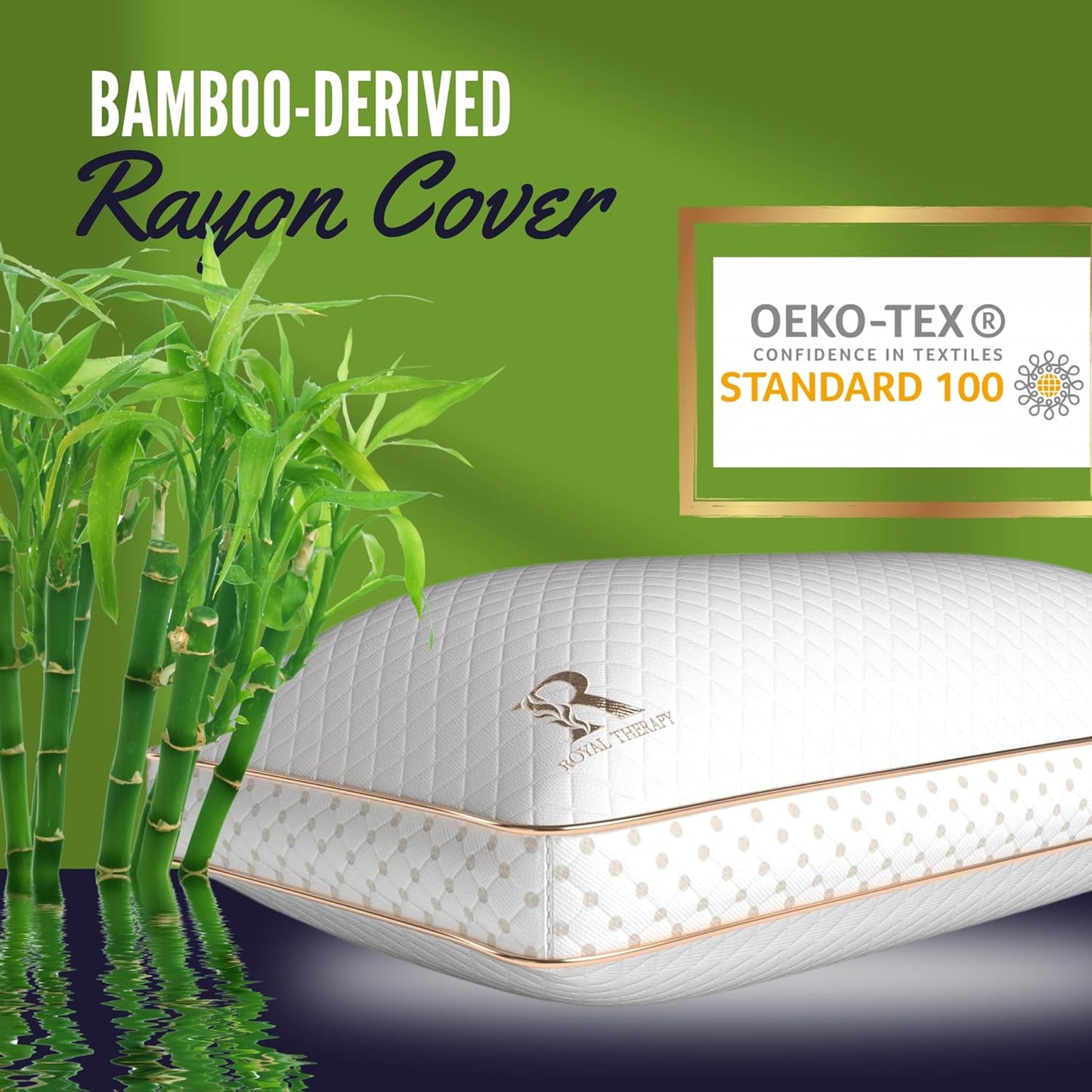 Royal Therapy Queen Memory Foam Pillow, Adjustable Shredded Odor-Free Pillow for Neck & Shoulder Pain Relief, Support for Back, Stomach, Side Sleepers, AirFlowPRO