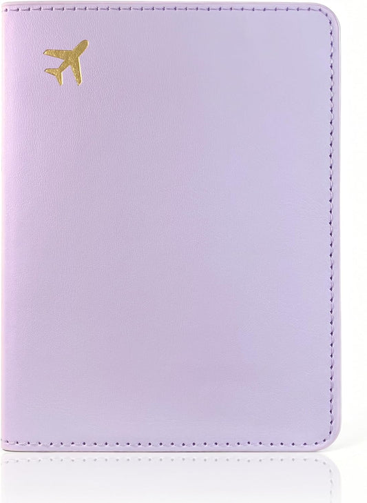 Passport Holder for Travel Essentials,RFID Blocking Passport Cover Case for Travel Accessories,Travel Wallet for Women Men (Lavender)