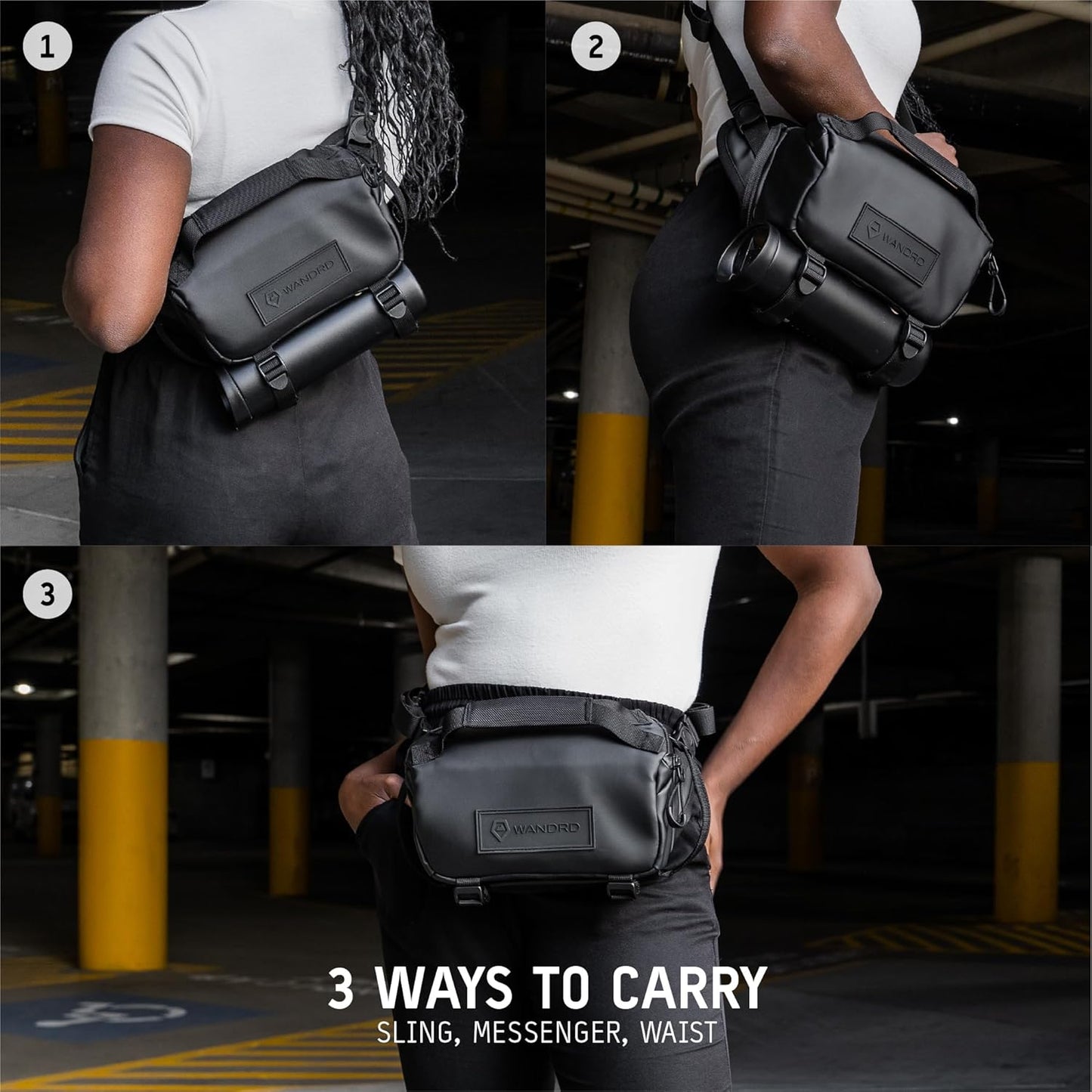 WANDRD ROGUE V1 3L Sling: Compact Camera Sling and Crossbody Bag with Fast Access, 3-Way Carry– Lightweight Everyday Bag Great for Travel, Photography, and Daily Use (Sedona Orange)