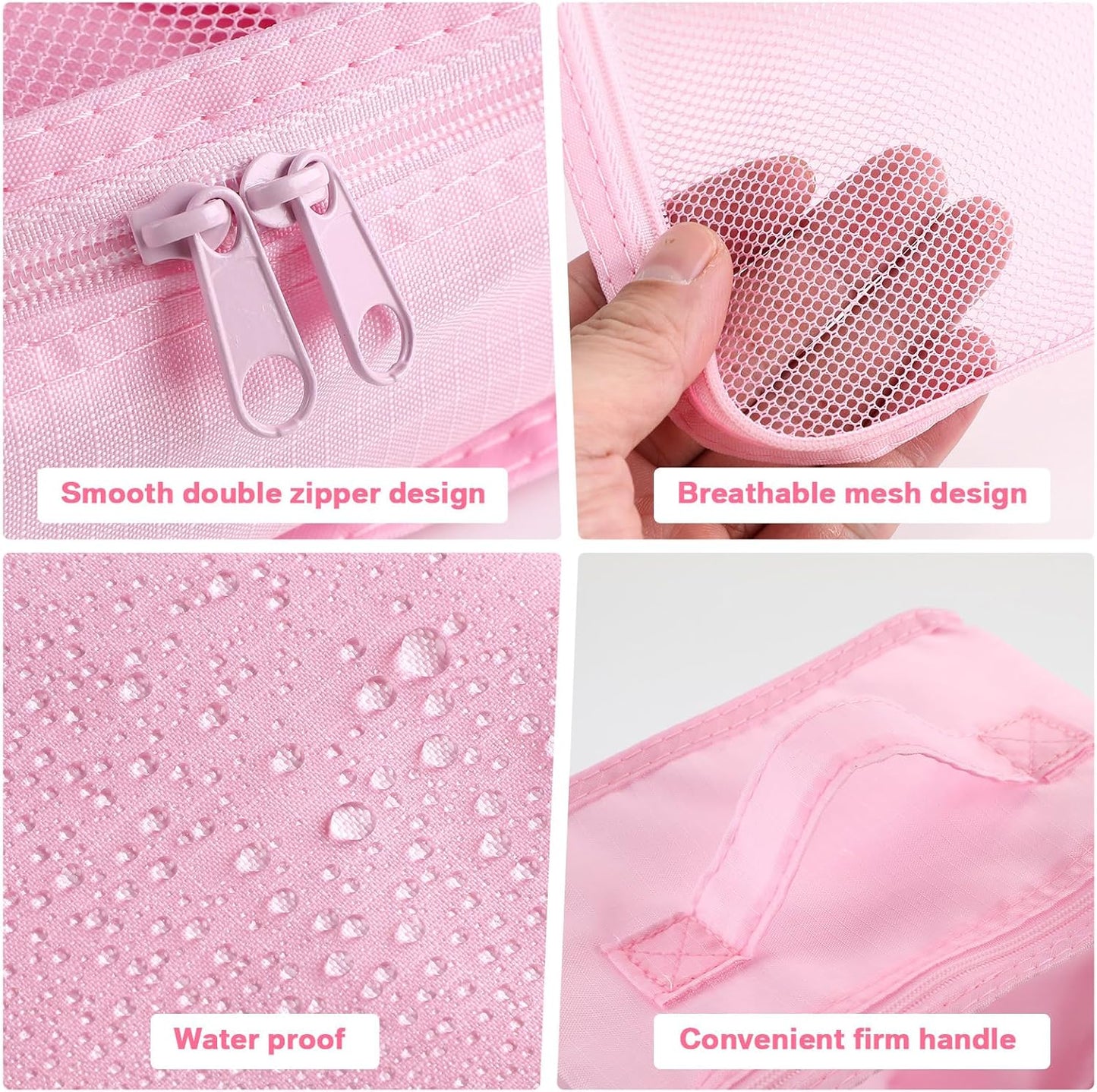 Reginary 6 Set Travel Packing Cubes Luggage Organizer Set Lightweight Suitcase with Shoe Bag for Clothes Toiletries