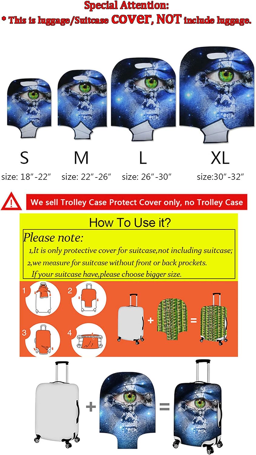 Sea Turtles Luggage Cover Anti-scratch Dustproof Suitvase Protector Fits 18-21 Inch
