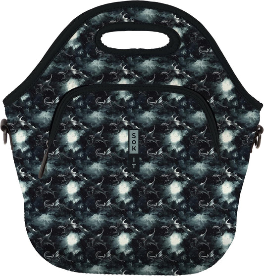 Sok It LunchTote Zippered Bag Insulated Neoprene Caddy (Dragon Lore, X-Large 6.5 Quart Lunch Tote)