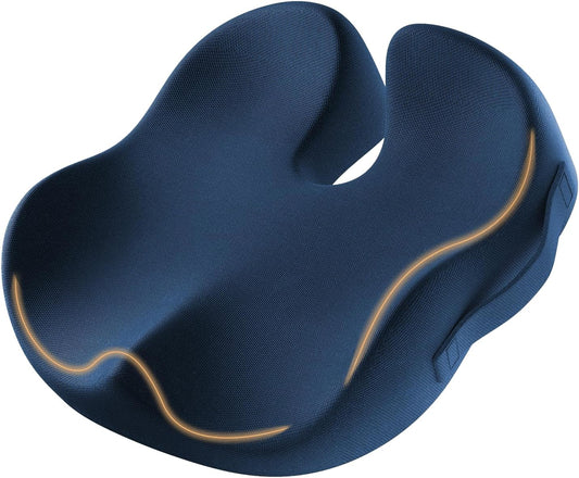 ProtoArc Seat Cushion, Office Chair Cushion for Sciatica, Coccyx Cushion, Ergonomic Memory Foam Seat Cushion for Car, Home, Pressure Relief Pad for Hip, Tailbone, All Day Comfort - Nayy
