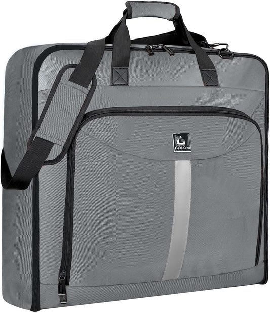 Garment Bags for travel,Hanging clothes Bag for Men Women,Suit Bags with Shoulder Strap,Wedding dress/shirt carry on luggage with fence hook,Wrinkle Free foldable duffle bag,Waterproof luux travel bag