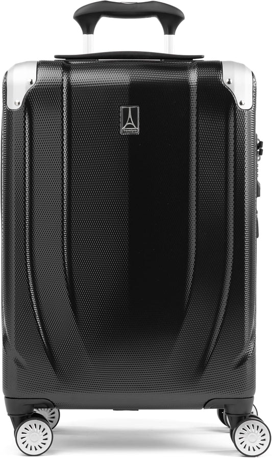 Travelpro Pathways 3 Hardside Expandable Luggage, 8 Spinner Wheels, Lightweight Hard Shell Suitcase, Carry On 21 Inch, Black Knight