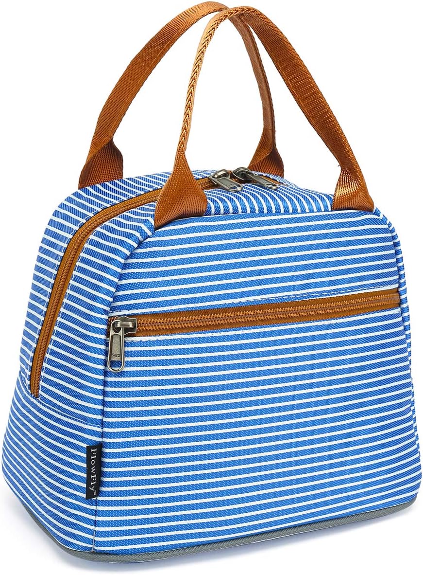 FlowFly Insulated Lunch Cooler Bag - Tote Bag Organizer for Women/Men, Royal