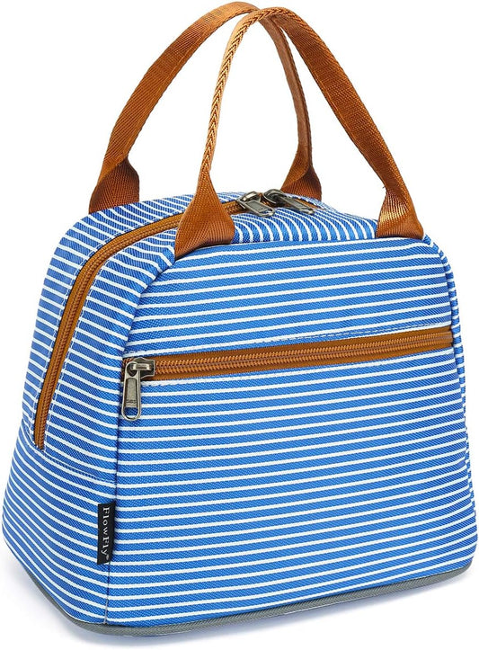FlowFly Insulated Lunch Cooler Bag - Tote Bag Organizer for Women/Men, Royal