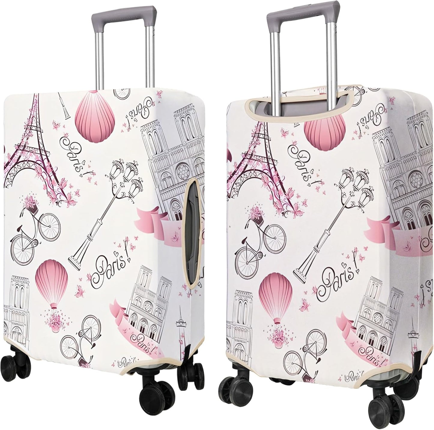 Travel Luggage Cover Suitcase Protector Fits 18-32 Inch Wheel Covers PatternedTravel Related Items Flower Luggage Protector Elastic S