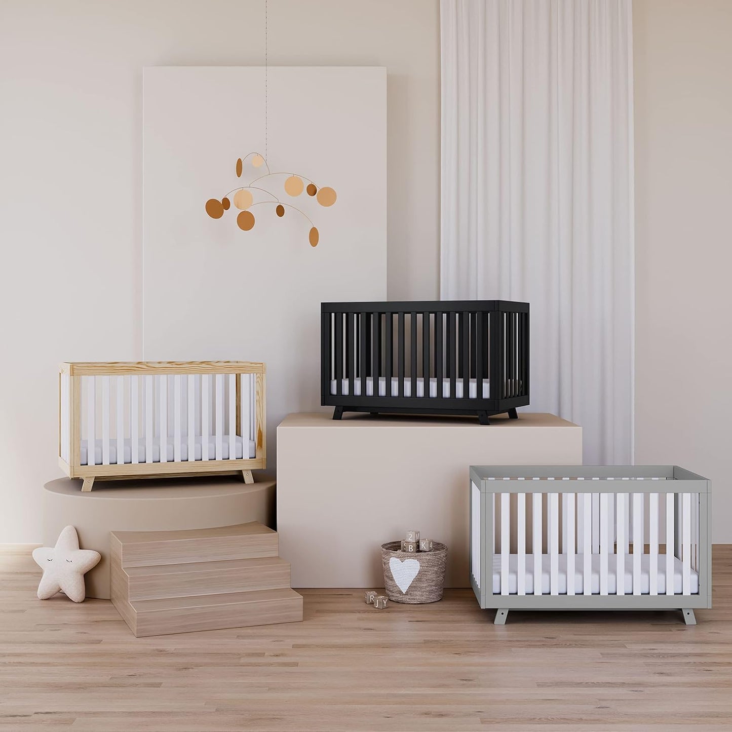 Storkcraft Beckett Grow-with-Me Convertible Crib (Driftwood) – GREENGUARD Gold Certified, Converts to Toddler Bed & Daybed, Fits Standard Crib Mattress, Easy-to-Assemble