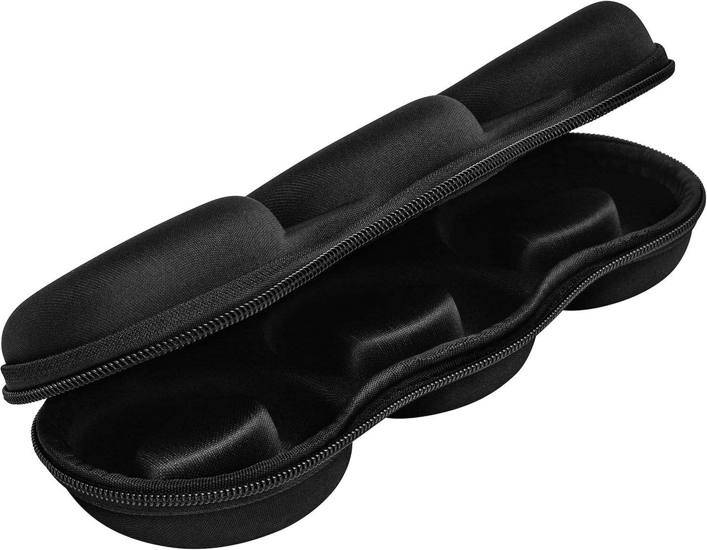Triple Watch Travel Case Storage Organizer For 3 Watches | Tough Portable Protection w/Zipper Fits All Wristwatches & Smart Watches Up To 50mm (Black)