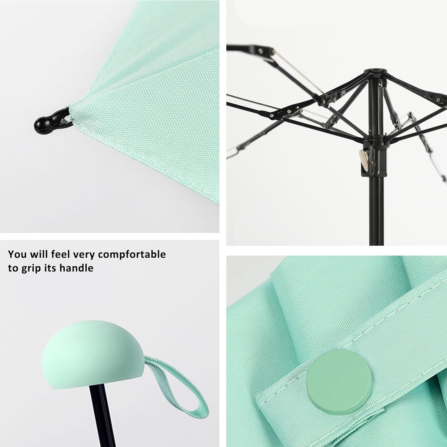 BAODINI Travel Mini Umbrella for Purse With Case Small Compact UV Sun Protection Sun Lightweight Tiny Pocket Umbrella for Women Kids and Men