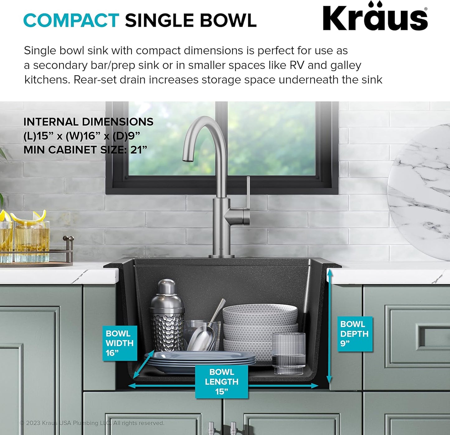 KRAUS Bellucci 18-inch Granite Workstation Drop In Top Mount Single Bowl Kitchen Sink in White with Accessories, KGTW12-18WH